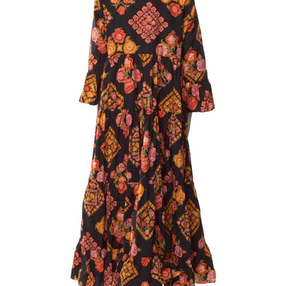 LA DoubleJ Navy  with Orange and Pink Floral Design